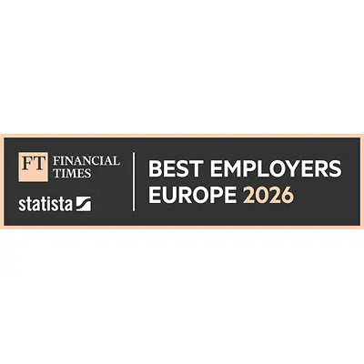 A „Best employers Europe 2026” díj logója.