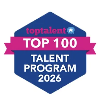 A top 100 Talent Program 2026 díj logója.